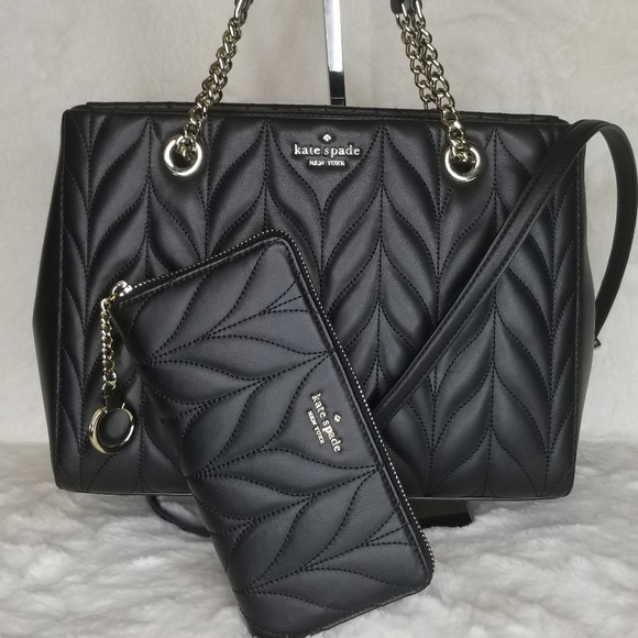 kate spade Handbags - kate spade 2PCS SET QUITLED LEATHER BAG WALLET